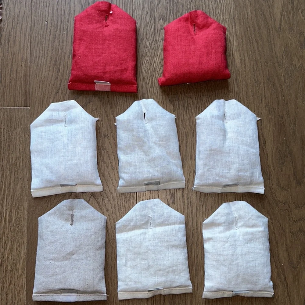 ElizabethW Lavender Cedar Rose Ivory Natural White Red Linen Hanger Scent Sachet